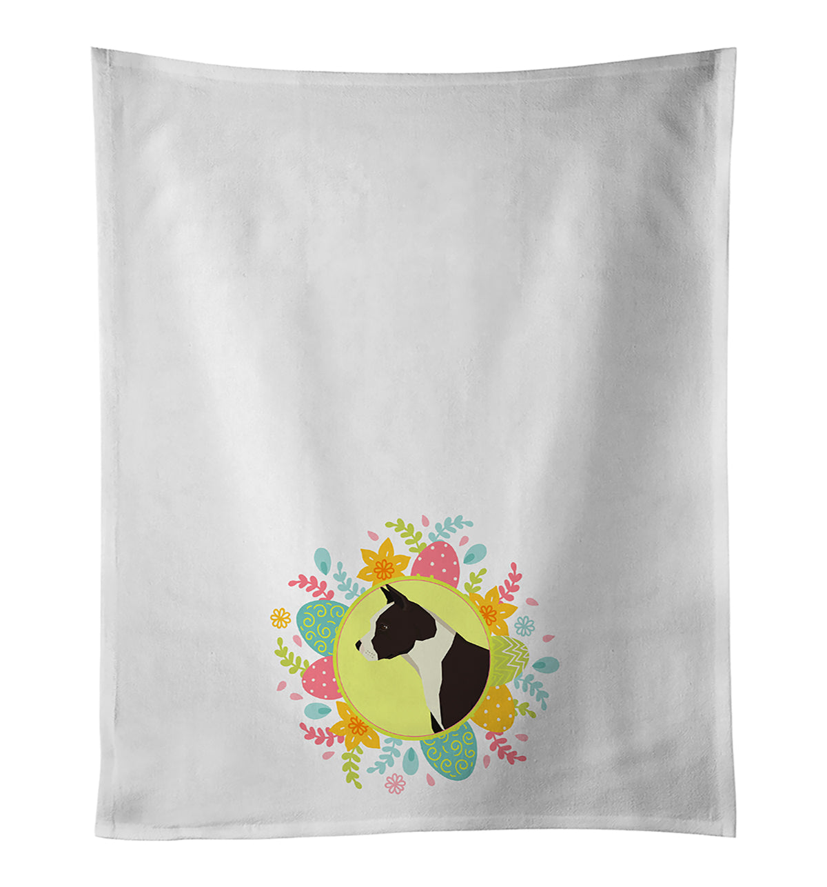 Buy this American Staffordshire Terrier Easter White Kitchen Towel Set of 2