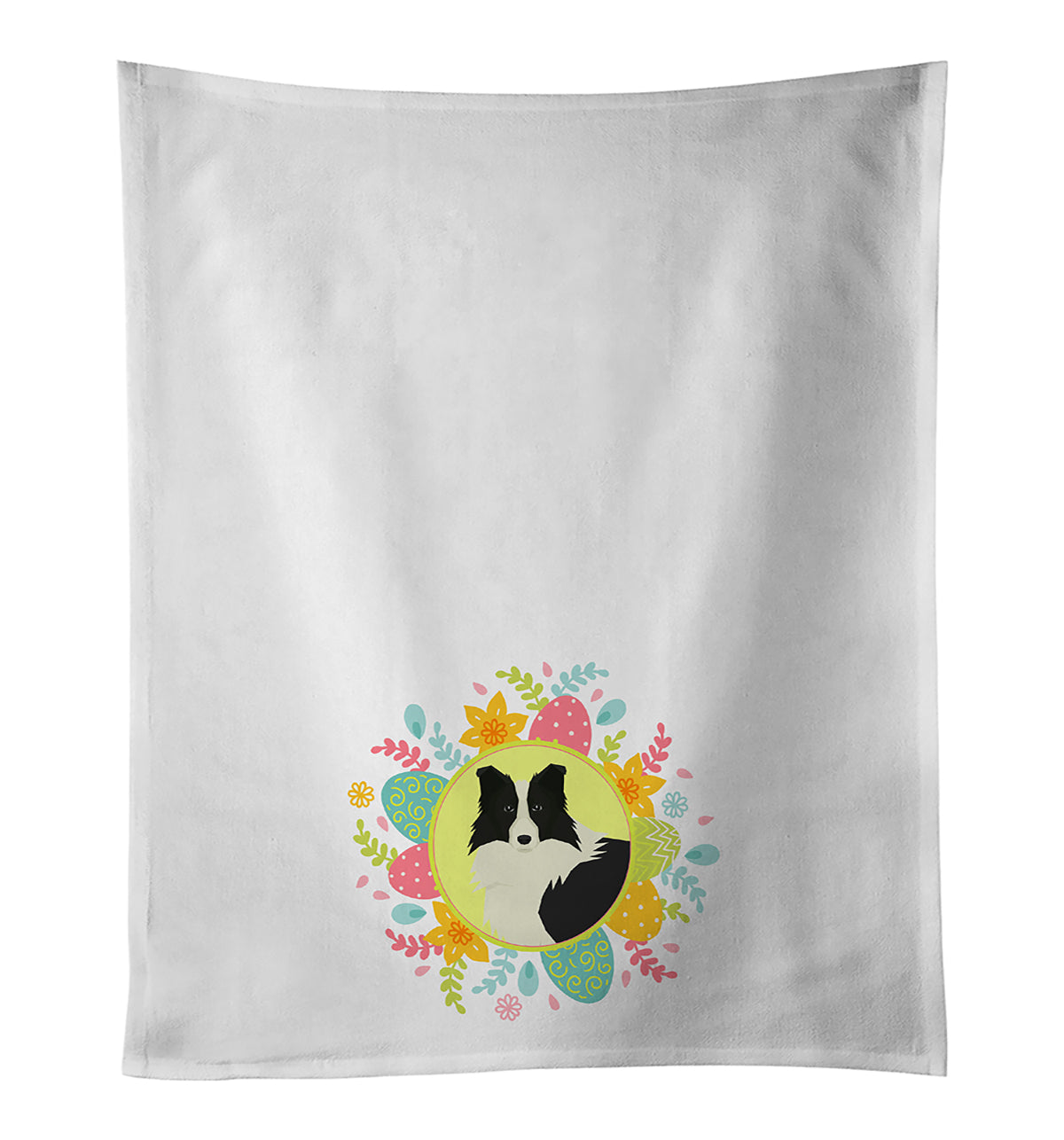 Buy this Border Collie Easter White Kitchen Towel Set of 2