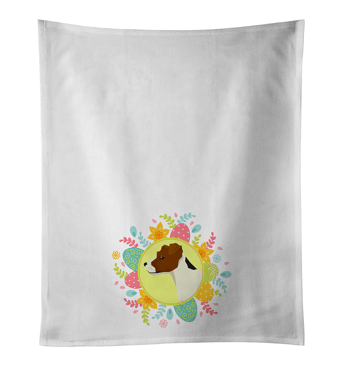 Buy this Jack Russell Terrier Easter White Kitchen Towel Set of 2