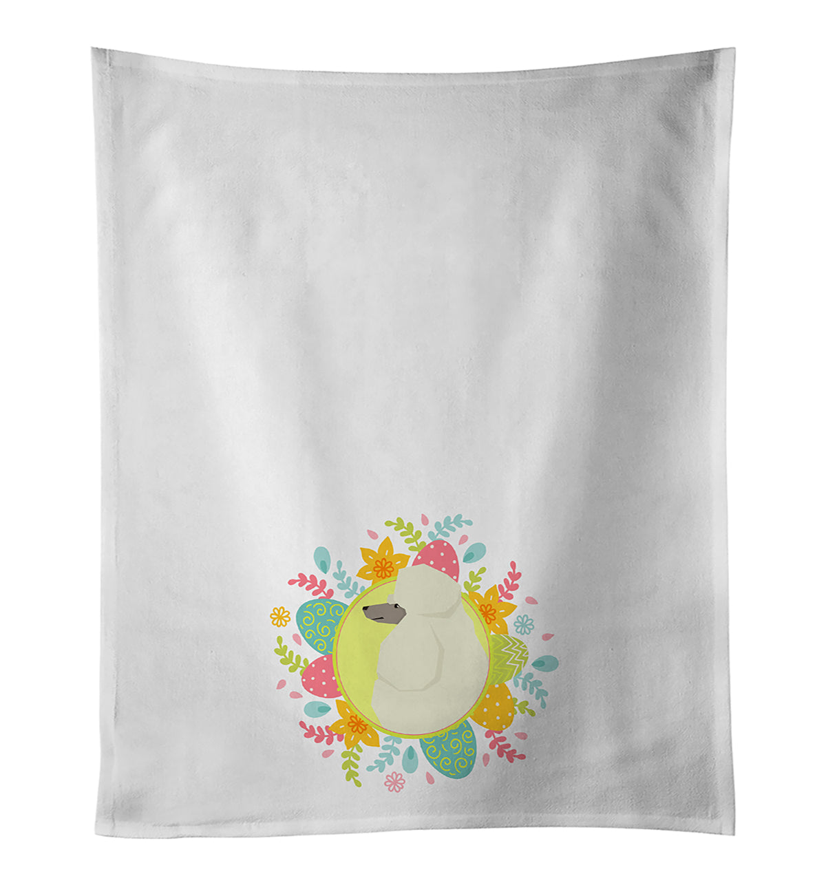 Buy this Poodle Easter White Kitchen Towel Set of 2