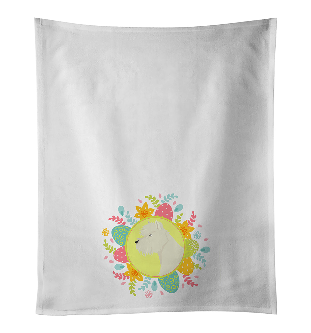 Buy this Westie Easter White Kitchen Towel Set of 2