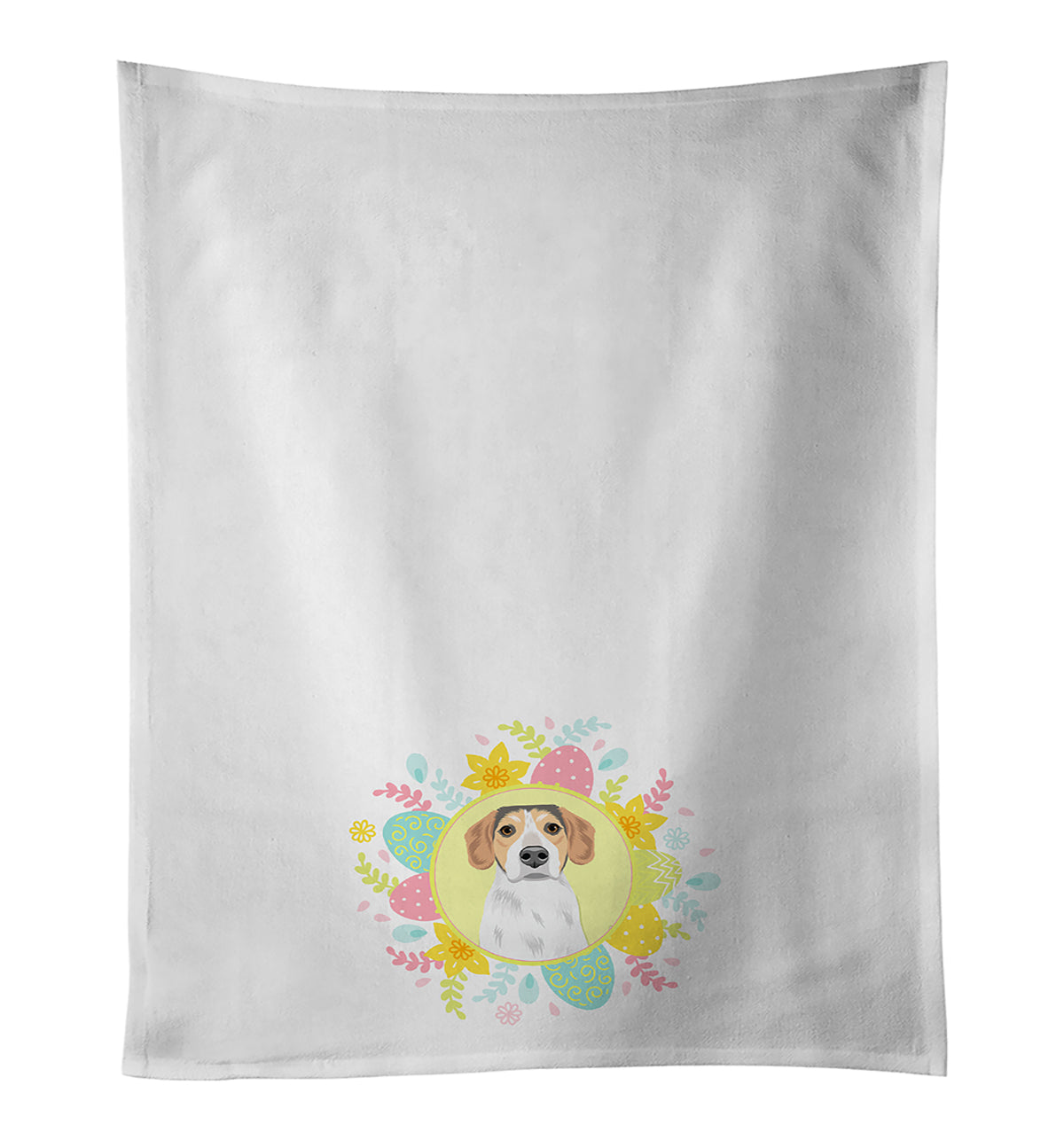 Buy this Beagle Tricolor #2 Easter White Kitchen Towel Set of 2