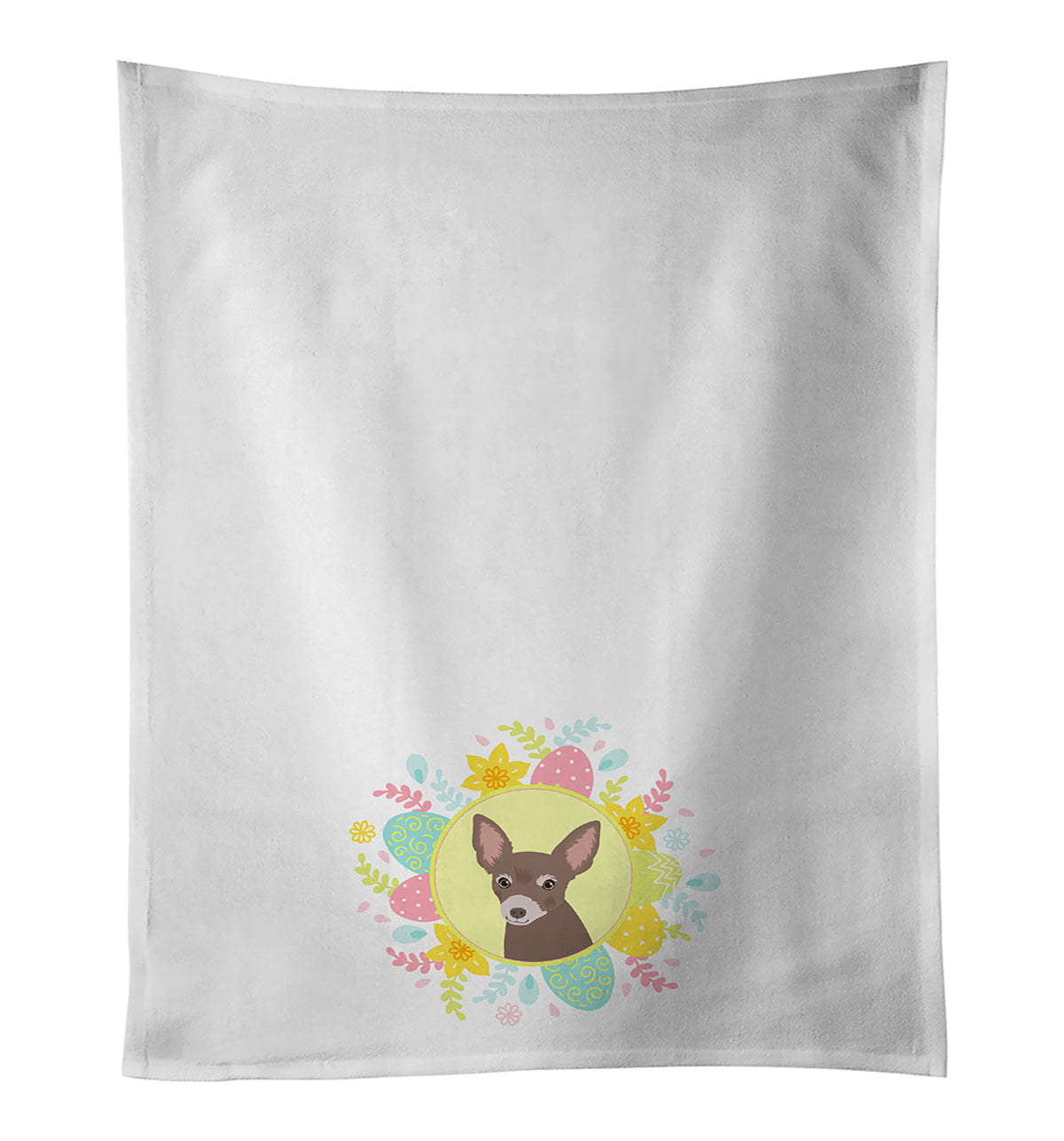 Buy this Chihuahua Chocolate #2 Easter White Kitchen Towel Set of 2