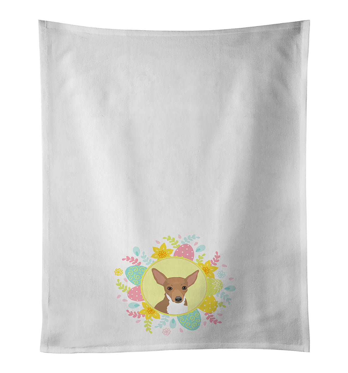 Buy this Chihuahua Chocolate and White #1 Easter White Kitchen Towel Set of 2