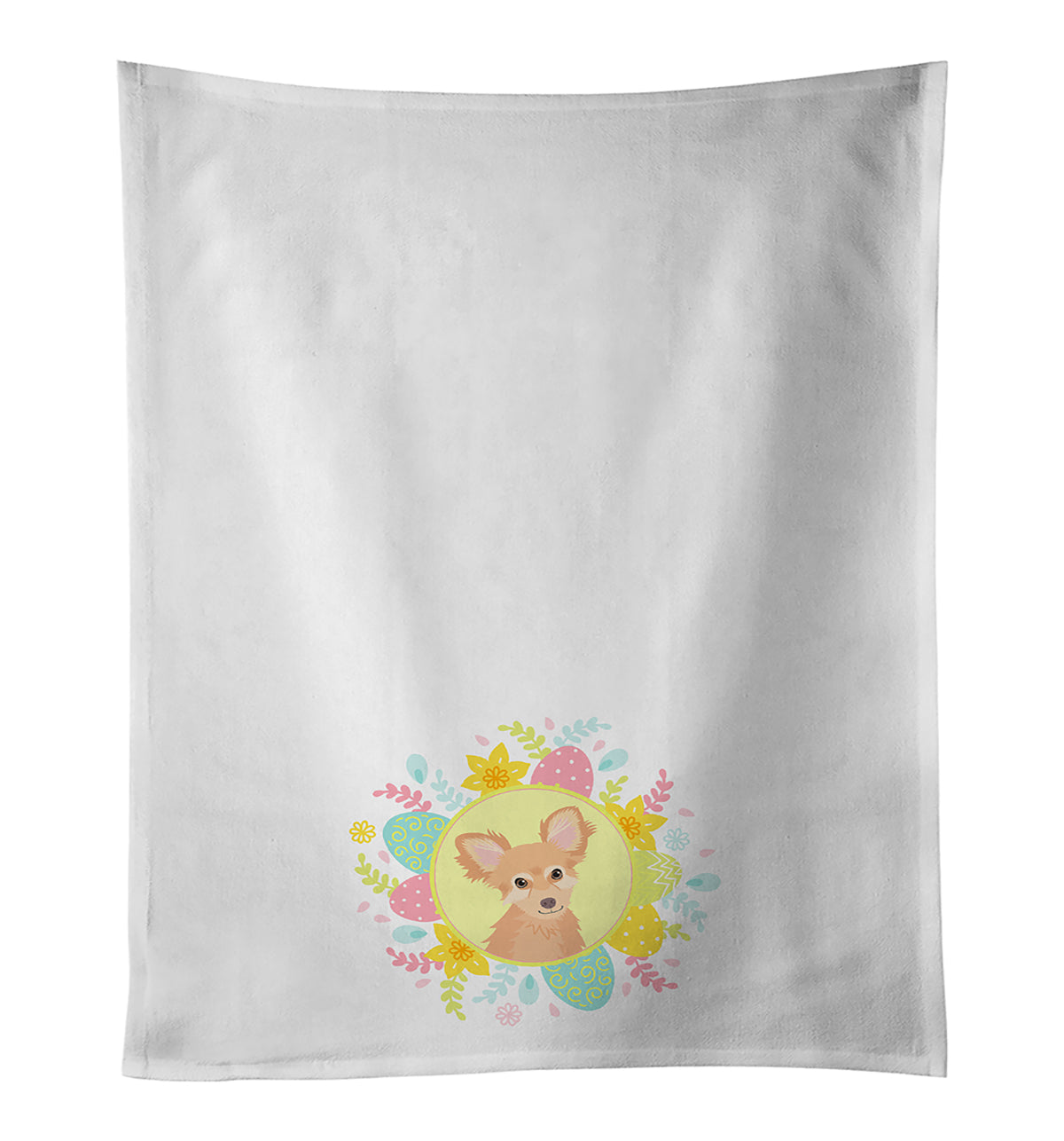 Buy this Chihuahua Fawn Easter White Kitchen Towel Set of 2