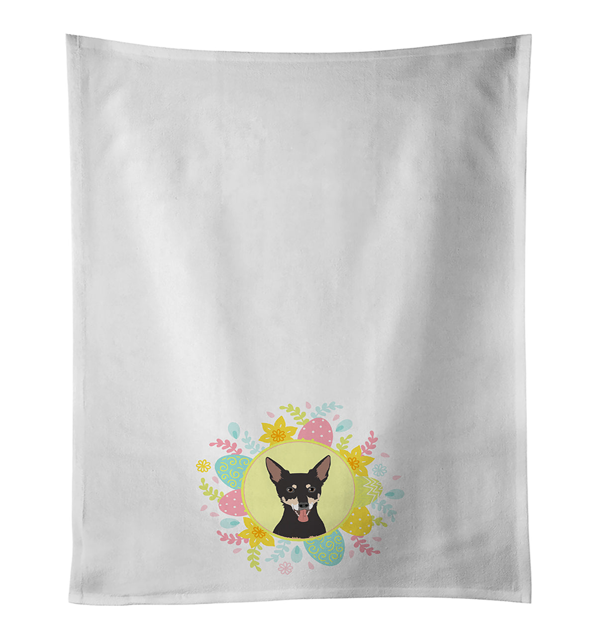 Buy this Chihuahua Tricolor #1 Easter White Kitchen Towel Set of 2