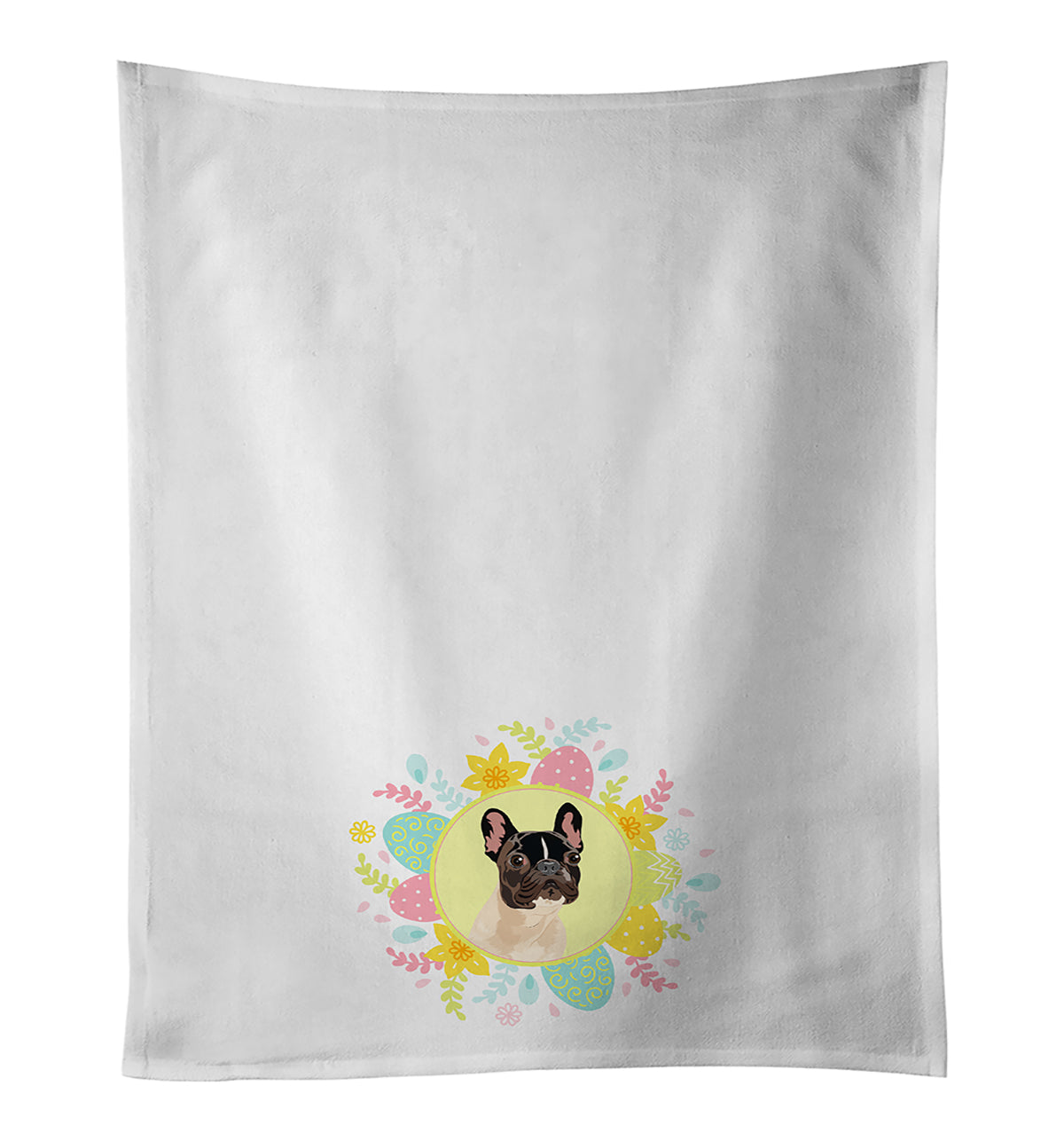 Buy this French Bulldog Fawn #3 Easter White Kitchen Towel Set of 2