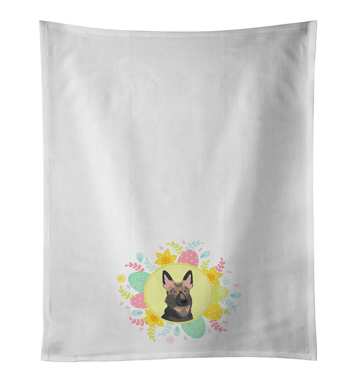 Buy this German Shepherd Puppy Easter White Kitchen Towel Set of 2