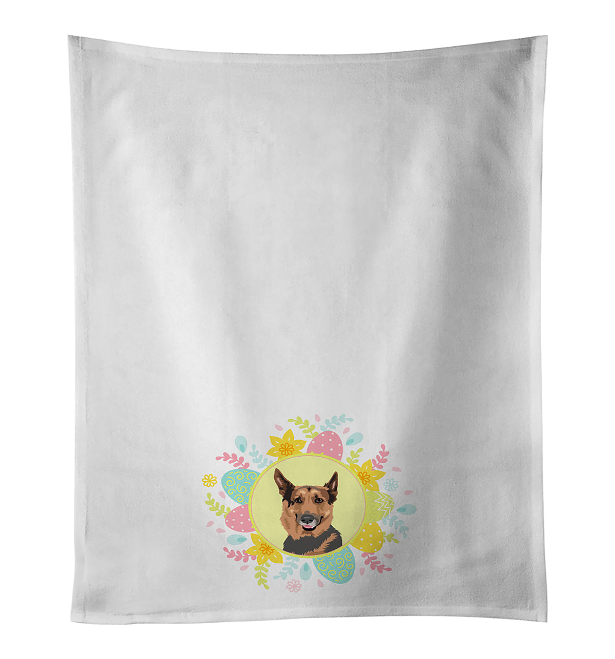 Buy this German Shepherd Red Sable Easter White Kitchen Towel Set of 2