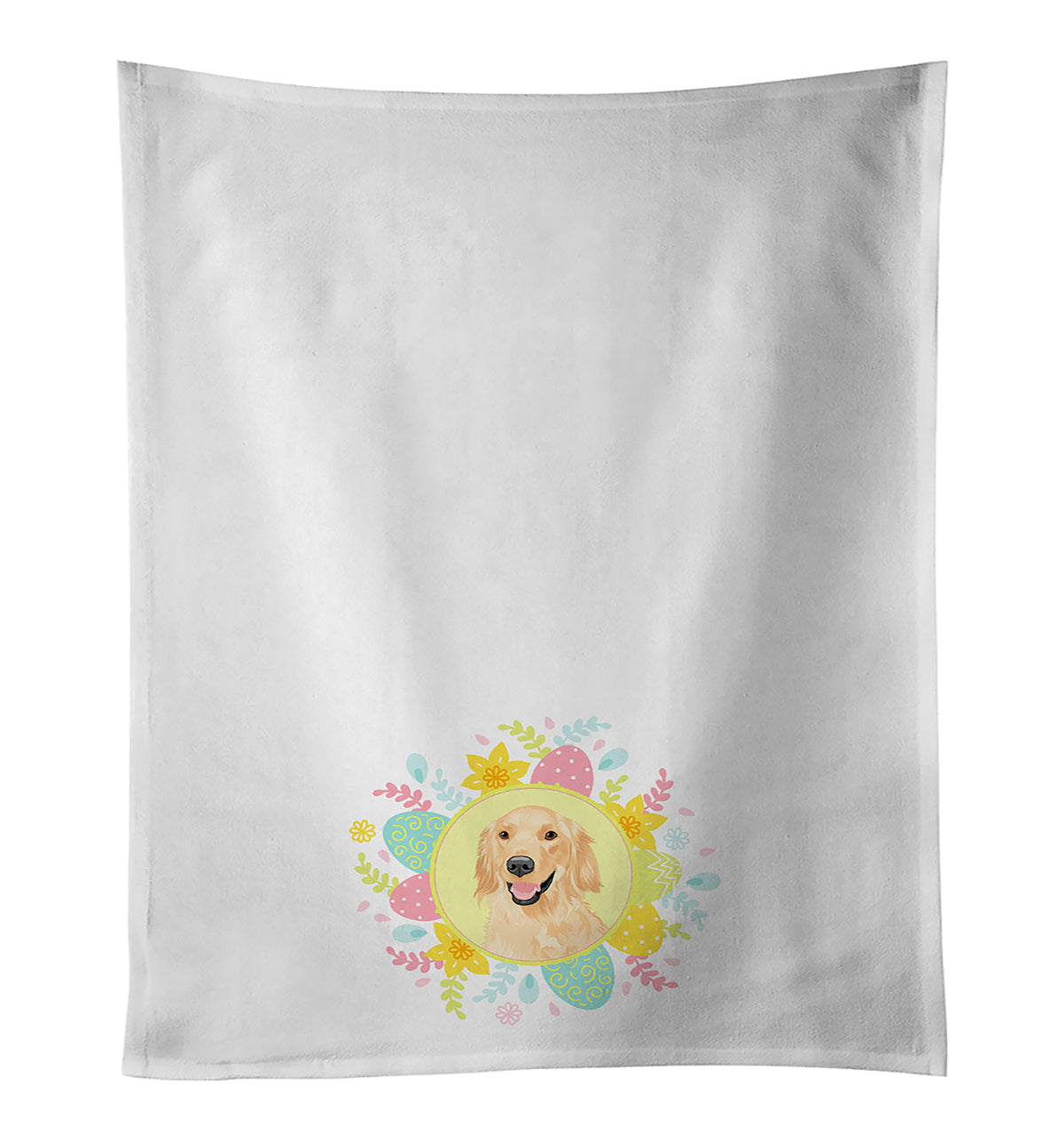 Buy this Golden Retriever Gold #1 Easter White Kitchen Towel Set of 2