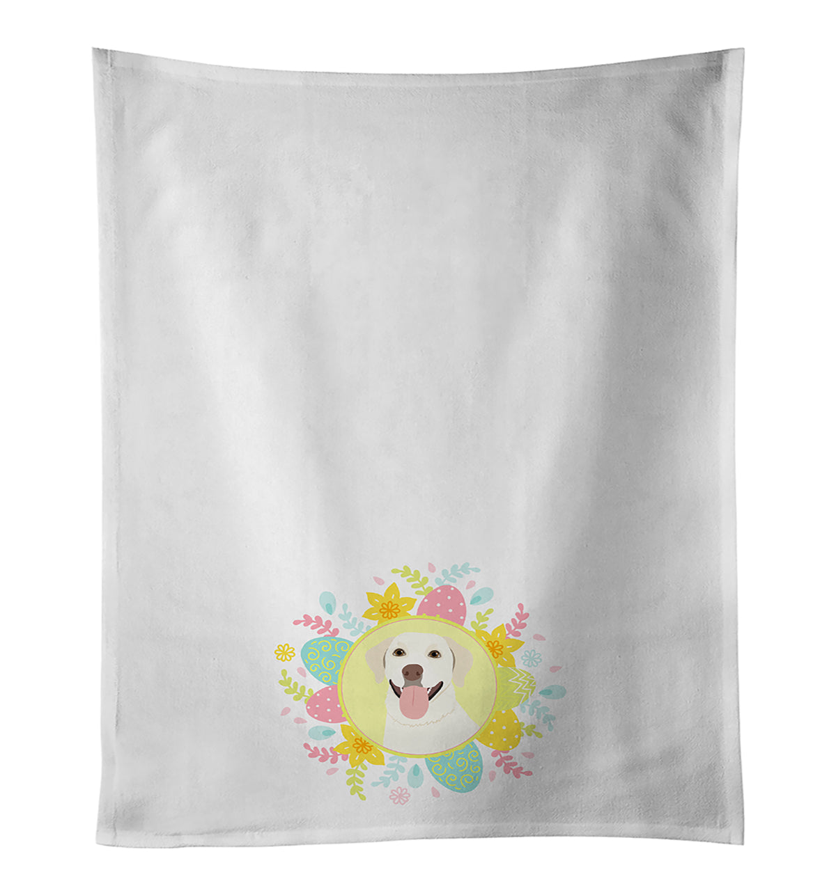 Buy this Labrador Retriever Yellow #1 Easter White Kitchen Towel Set of 2