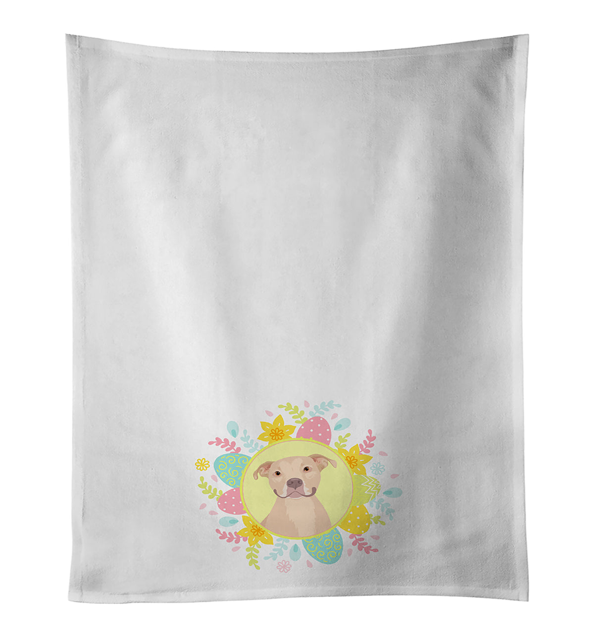 Buy this Pit Bull Fawn #1 Easter White Kitchen Towel Set of 2