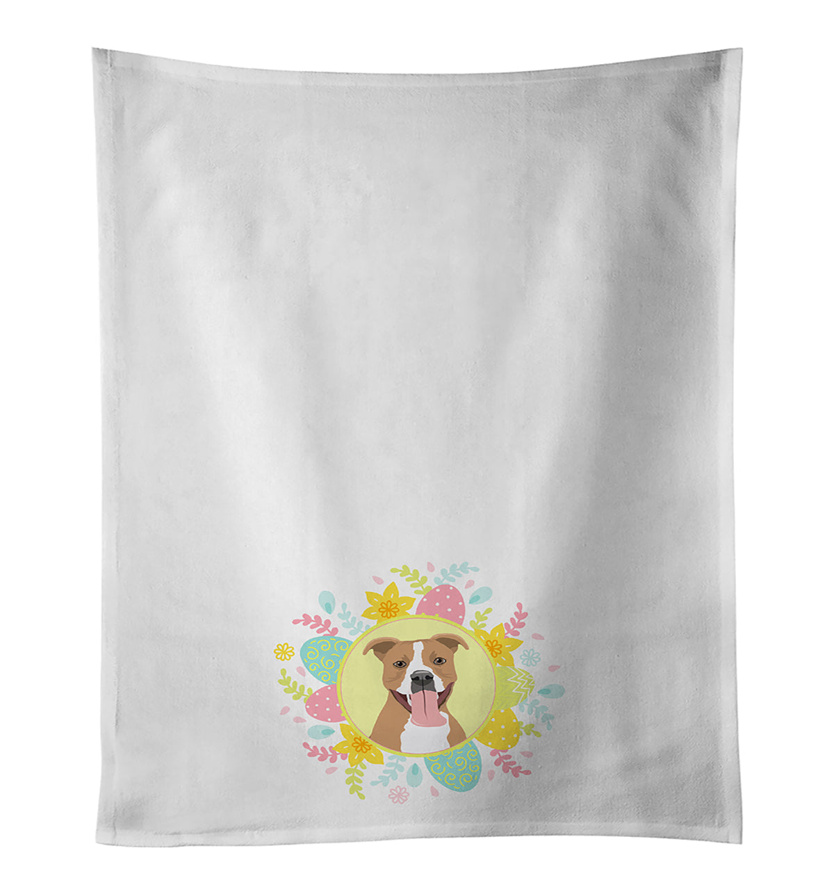 Buy this Pit Bull Fawn #2 Easter White Kitchen Towel Set of 2