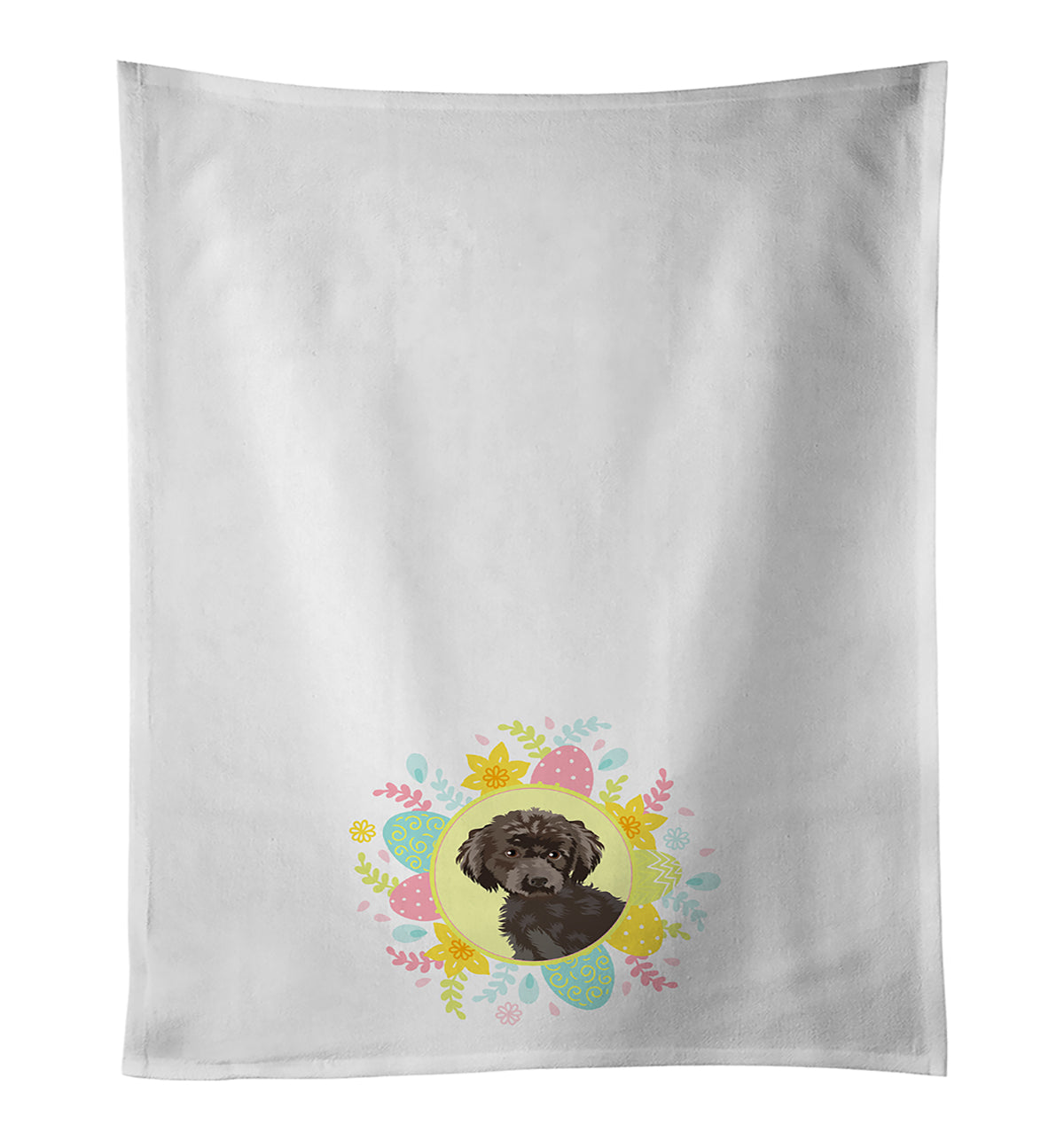 Buy this Poodle Toy Brown Easter White Kitchen Towel Set of 2