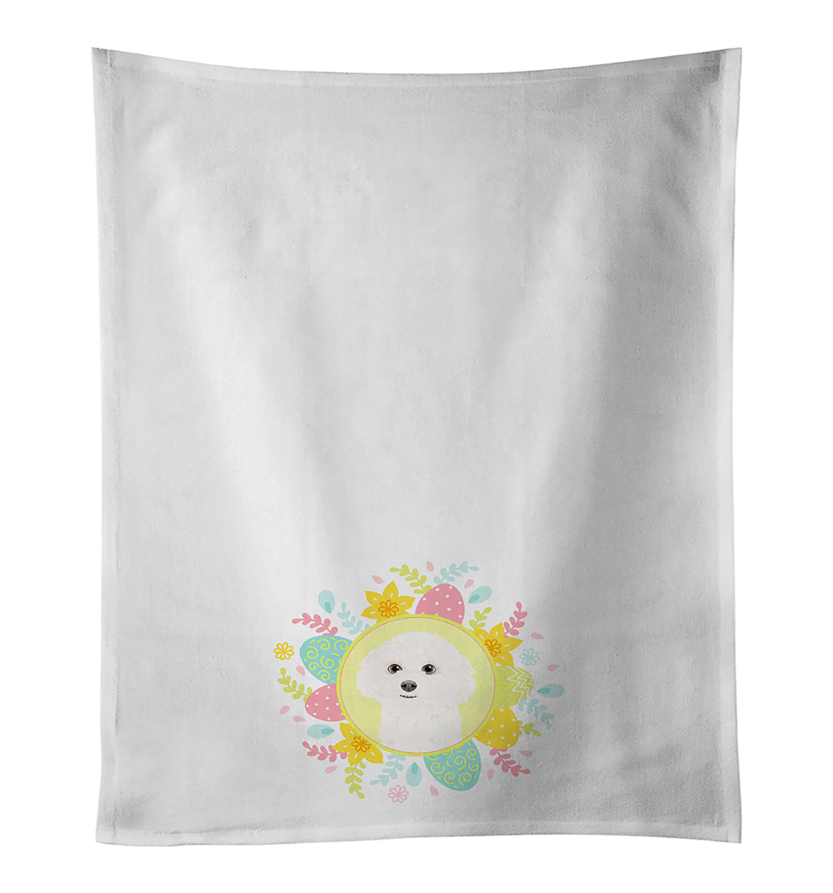 Buy this Poodle Toy White Easter White Kitchen Towel Set of 2