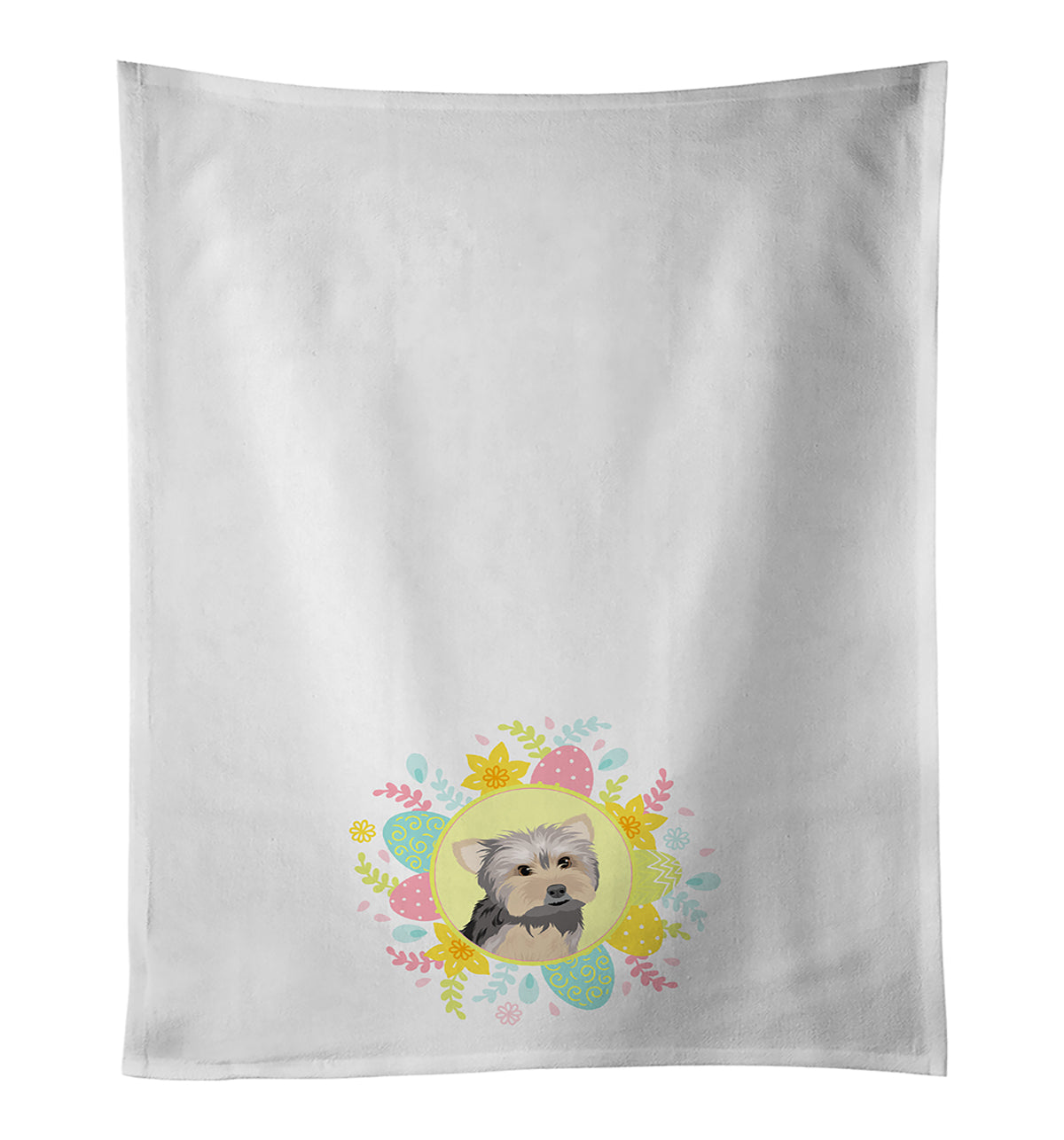 Buy this Yorkie Blue and Tan #2 Easter White Kitchen Towel Set of 2