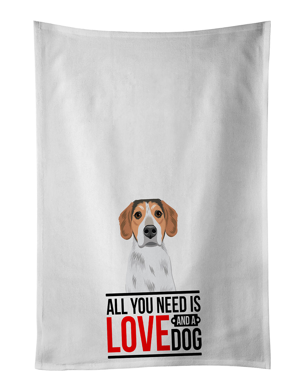 Buy this Beagle Tricolor #2  White Kitchen Towel Set of 2
