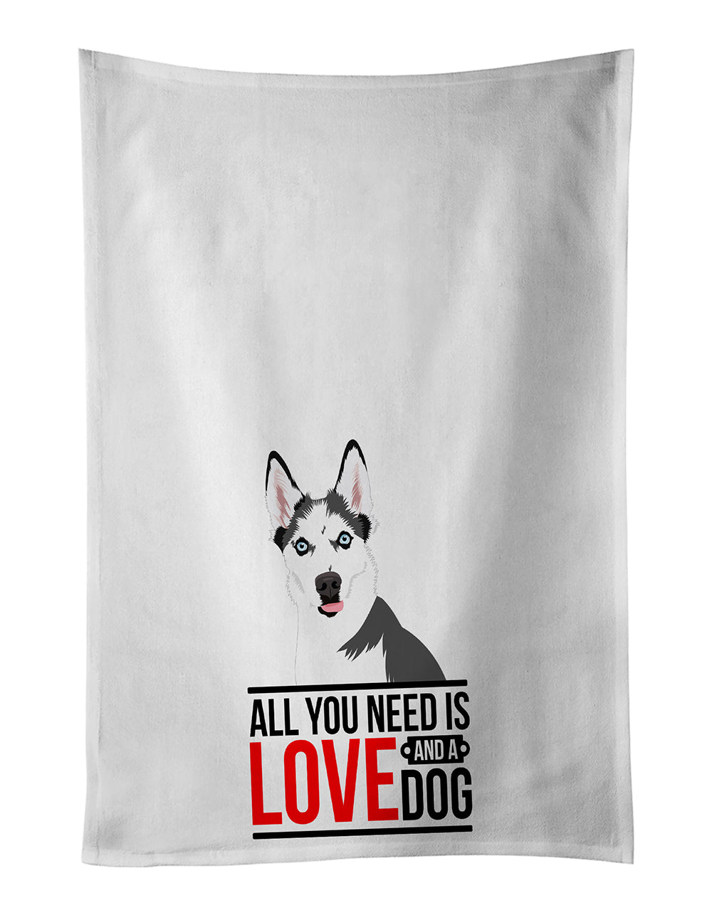 Buy this Siberian Husky Puppy  White Kitchen Towel Set of 2