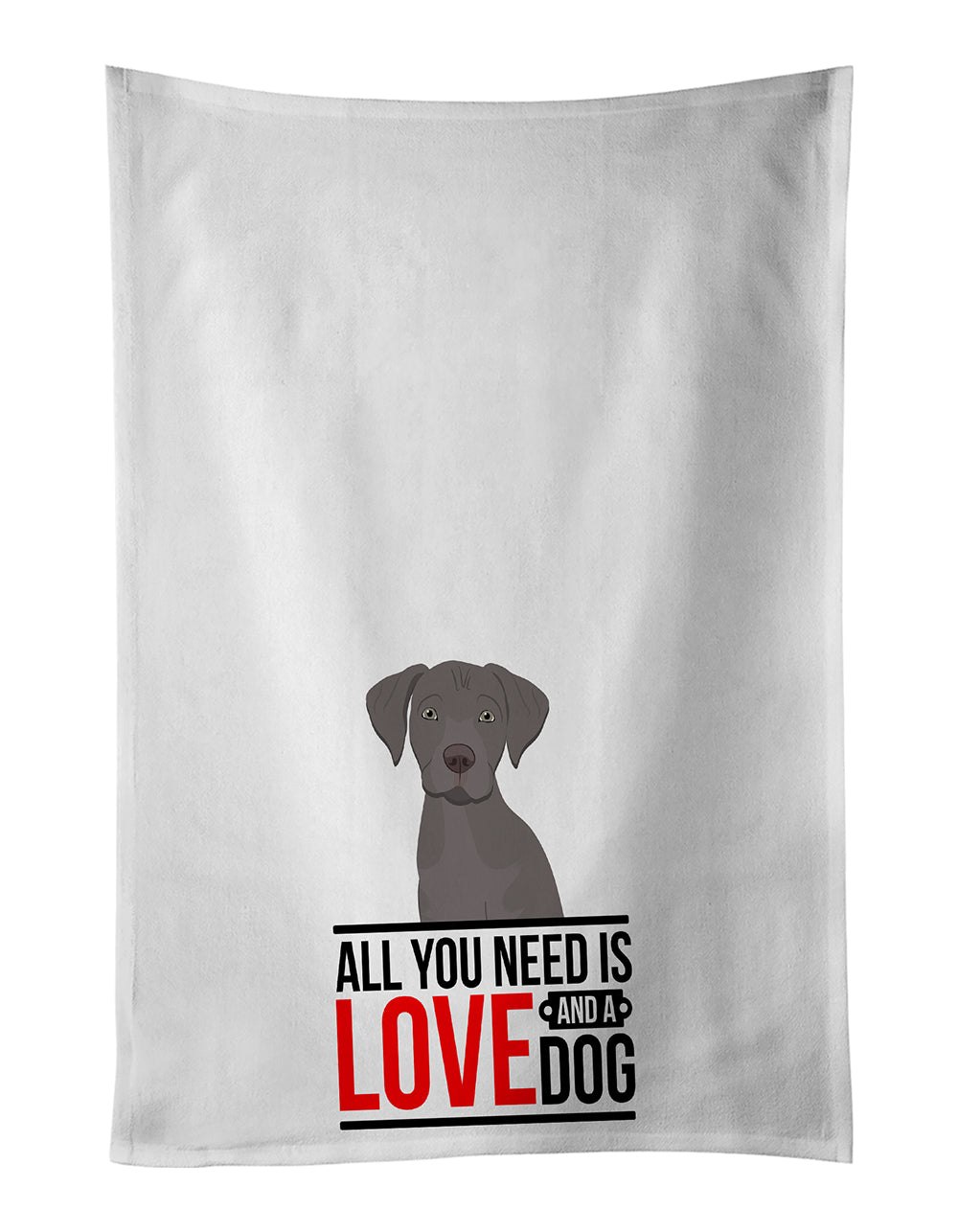 Buy this Labrador Retriever Gray Puppy  White Kitchen Towel Set of 2