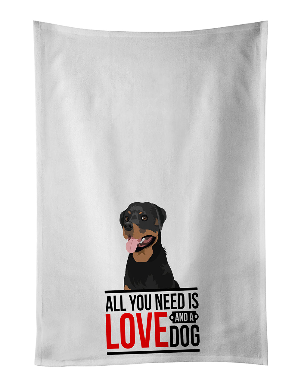Buy this Rottweiler Black and Tan #1  White Kitchen Towel Set of 2