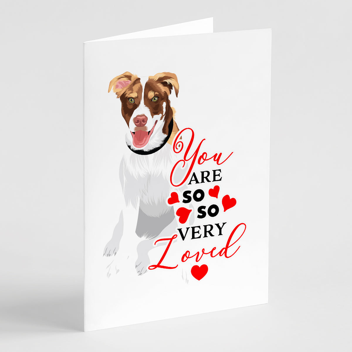 Buy this Australian Shepherd Red and White #2 so Loved Greeting Cards and Envelopes Pack of 8