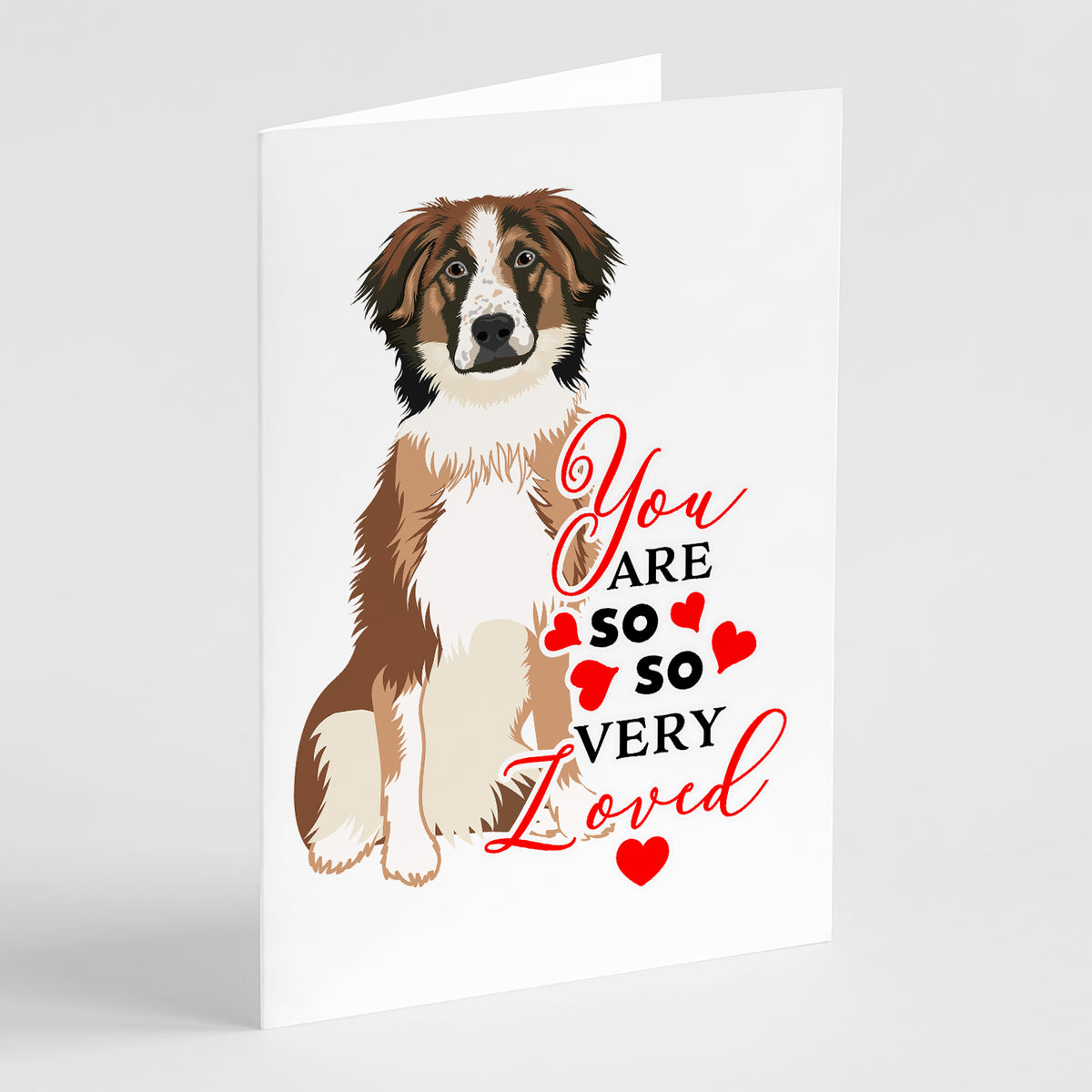 Buy this Australian Shepherd Red Tricolor #1 so Loved Greeting Cards and Envelopes Pack of 8