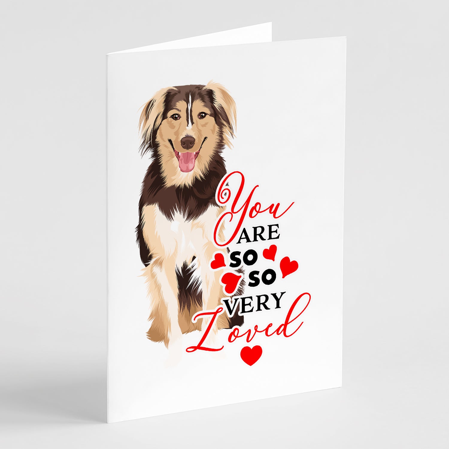 Buy this Australian Shepherd Red Tricolor #3 so Loved Greeting Cards and Envelopes Pack of 8