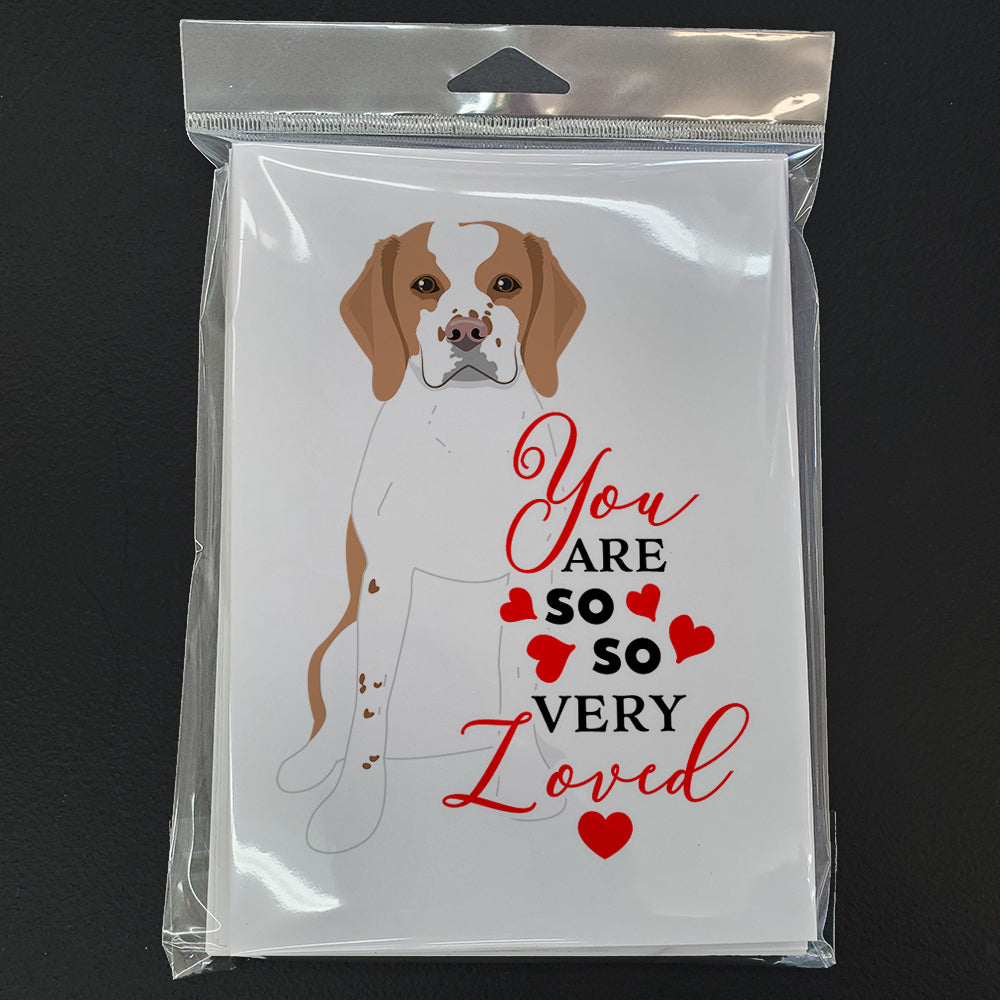 Beagle Red and White Red Ticked #1 so Loved Greeting Cards and Envelopes Pack of 8 - the-store.com