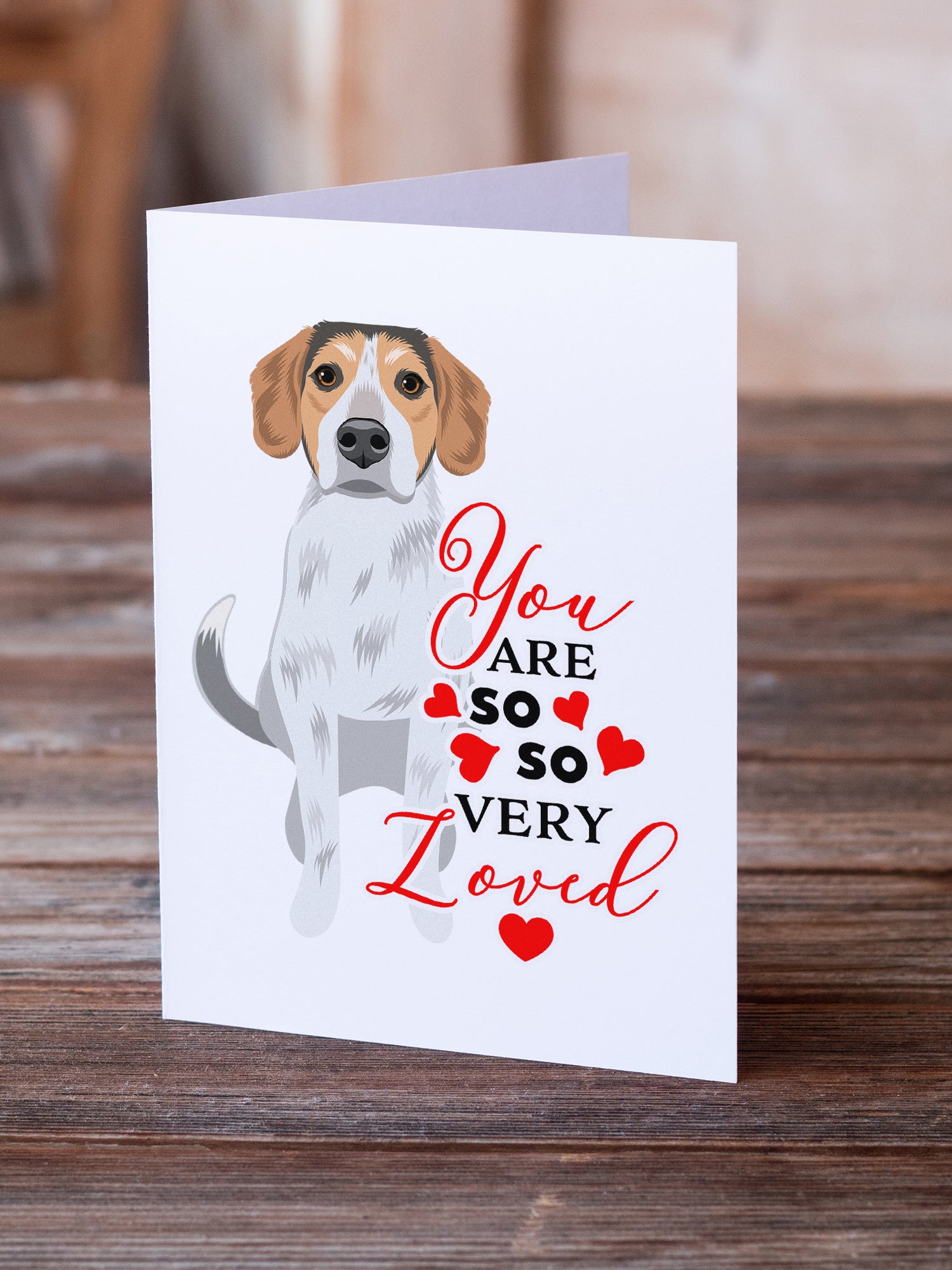 Buy this Beagle Tricolor #2 so Loved Greeting Cards and Envelopes Pack of 8