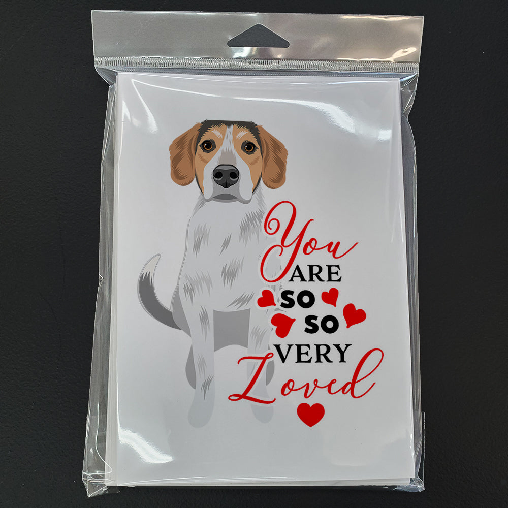 Beagle Tricolor #2 so Loved Greeting Cards and Envelopes Pack of 8 - the-store.com