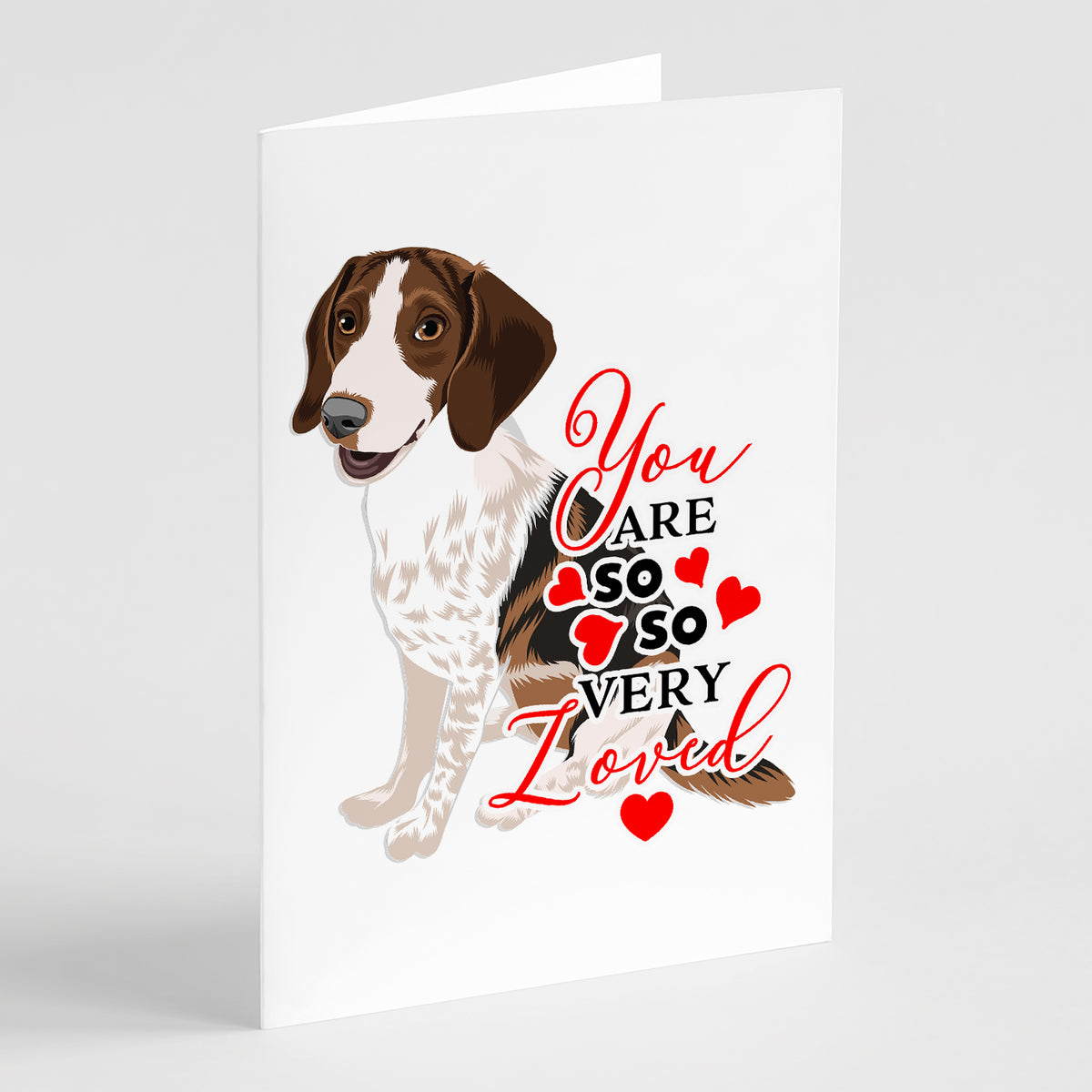 Buy this Beagle Tricolor Mottled so Loved Greeting Cards and Envelopes Pack of 8