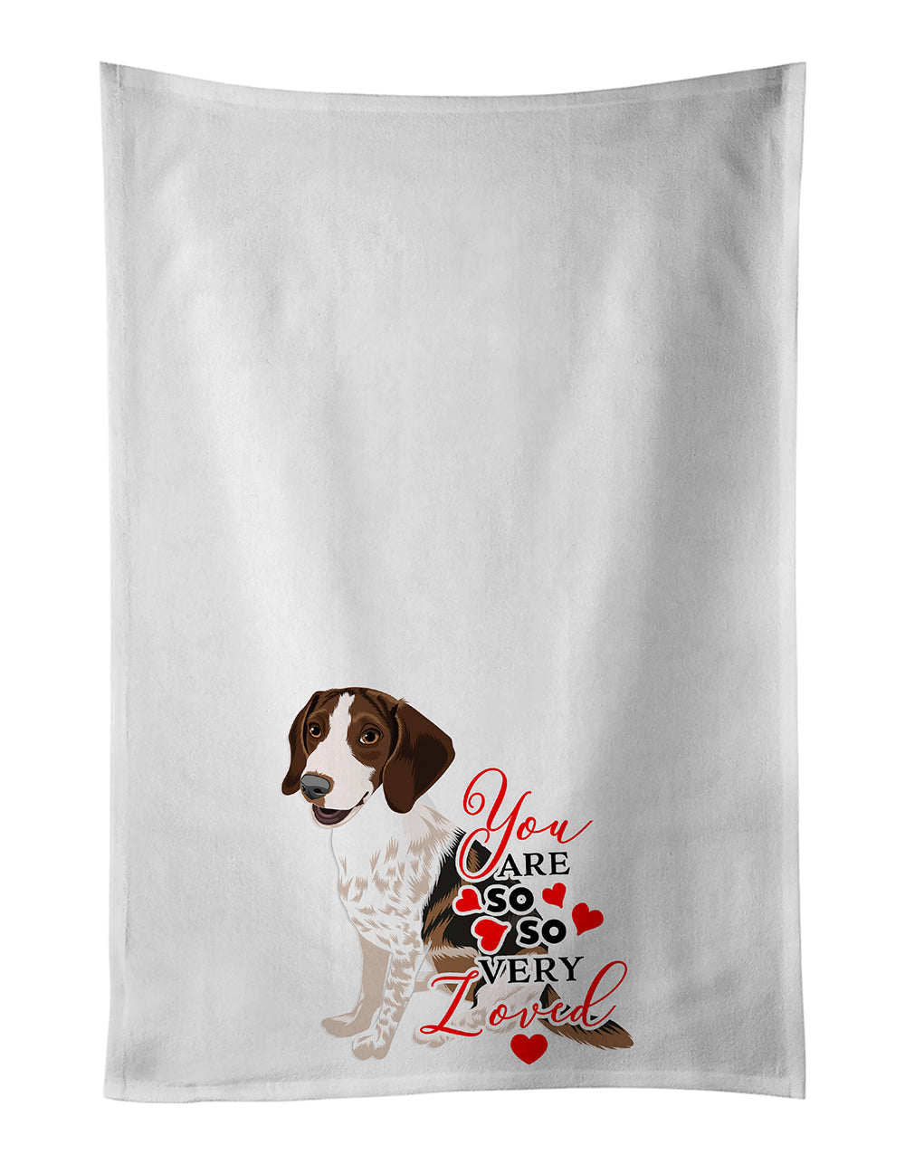 Buy this Beagle Tricolor Mottled so Loved White Kitchen Towel Set of 2