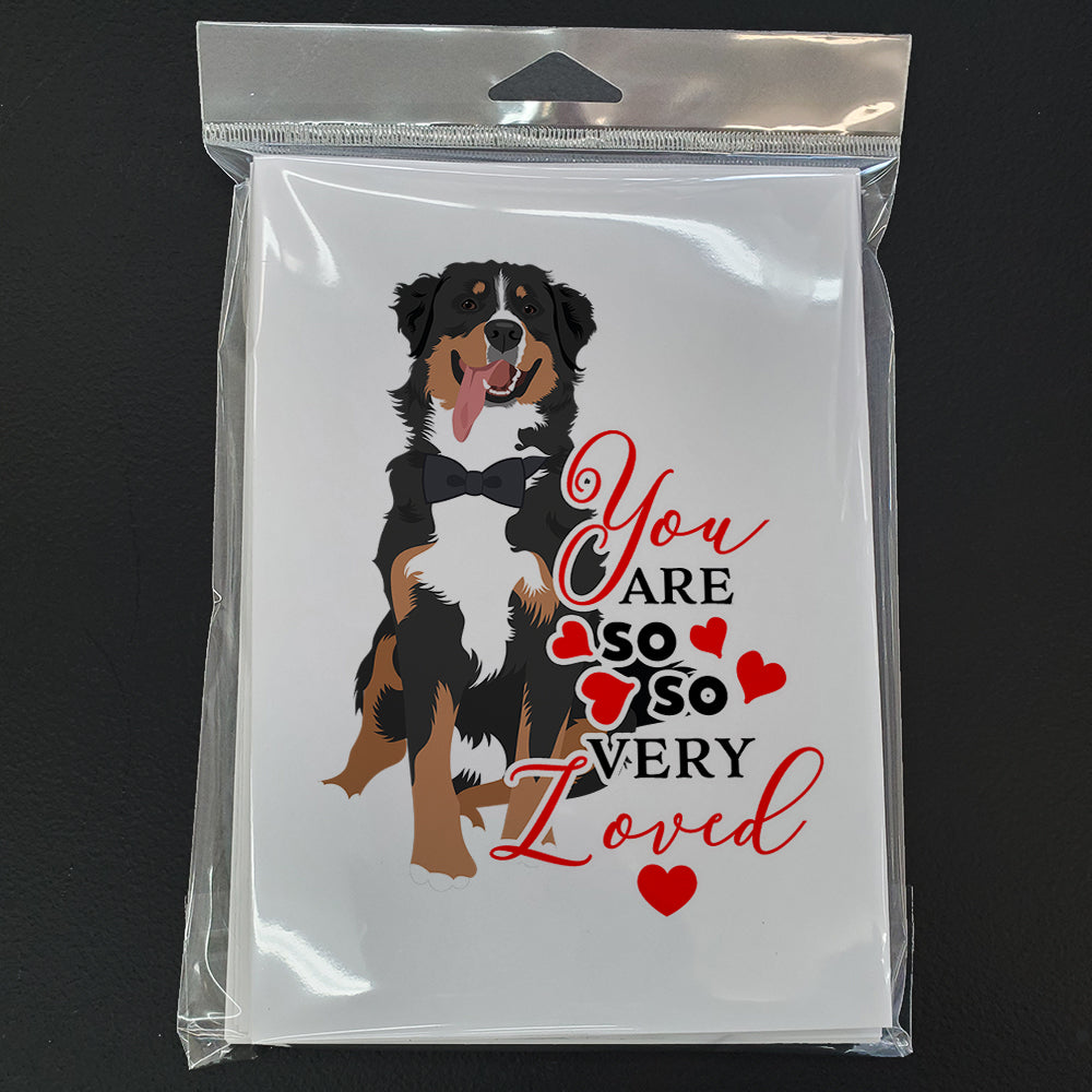Bernese Mountain Dog #1 so Loved Greeting Cards and Envelopes Pack of 8 - the-store.com