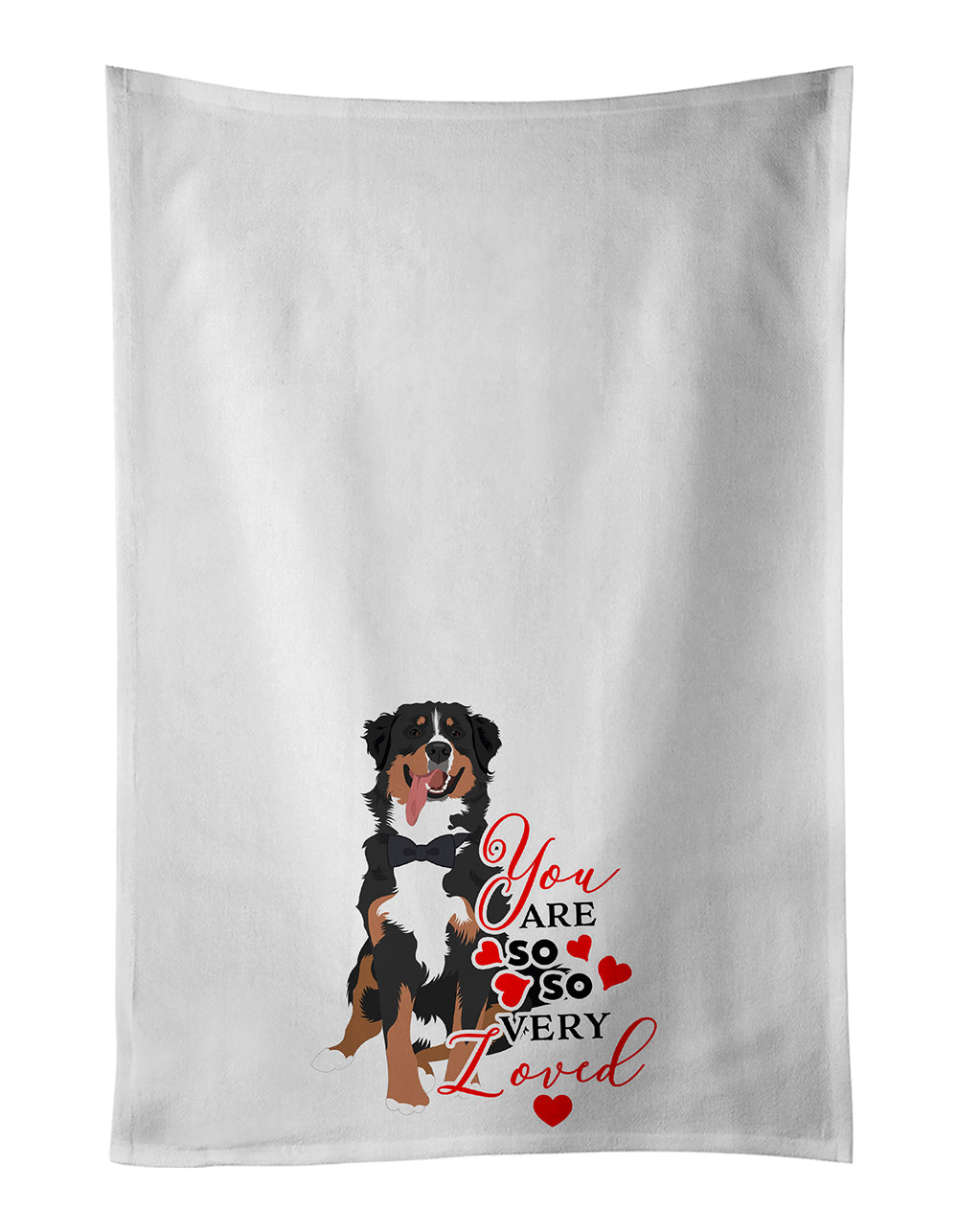 Buy this Bernese Mountain Dog #1 so Loved White Kitchen Towel Set of 2