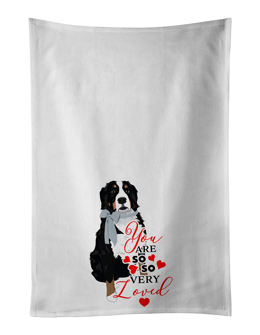 Buy this Bernese Mountain Dog #3 so Loved White Kitchen Towel Set of 2