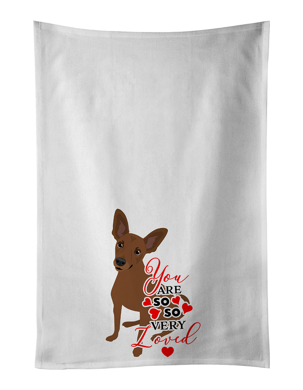 Buy this Chihuahua Chocolate #1 so Loved White Kitchen Towel Set of 2