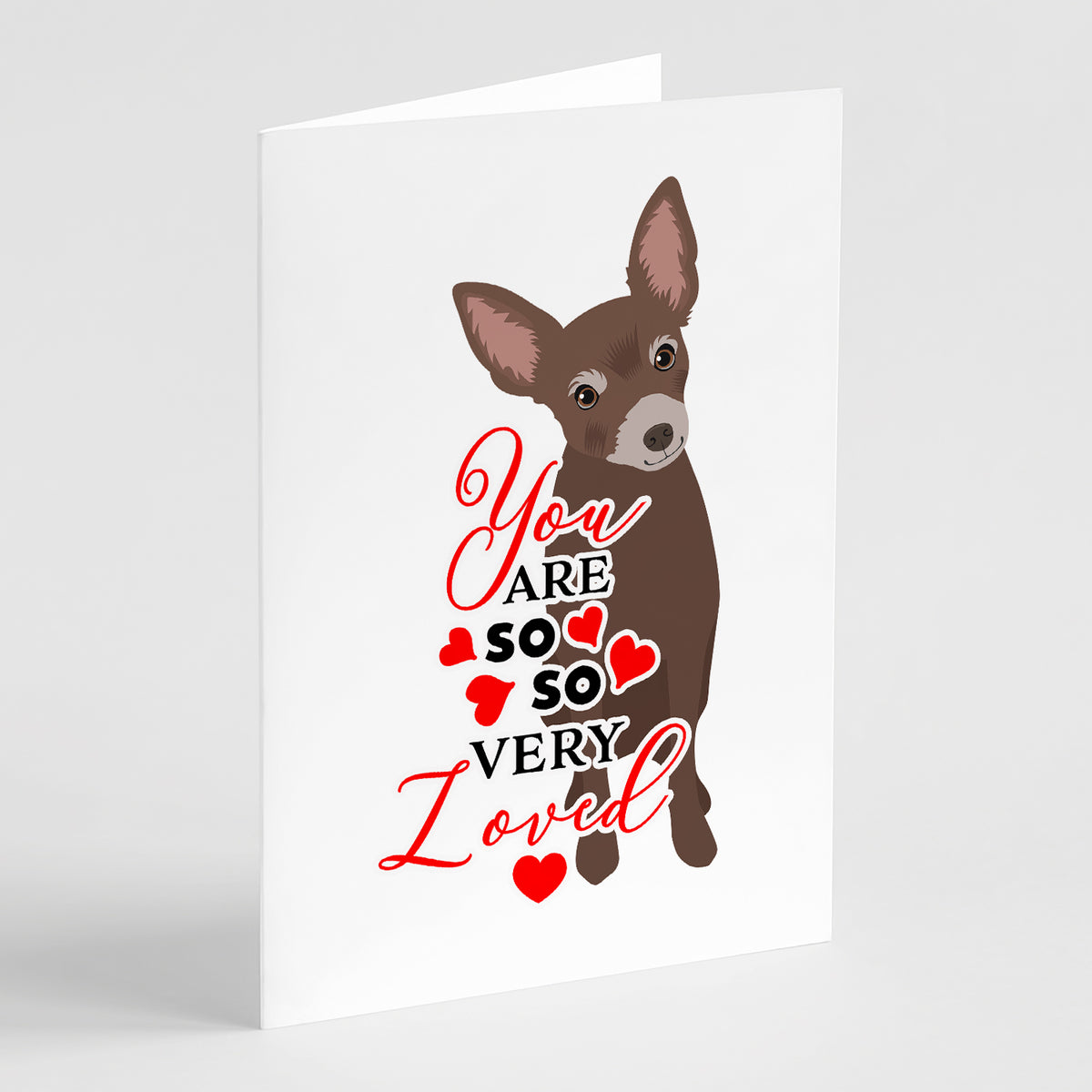 Buy this Chihuahua Chocolate #2 so Loved Greeting Cards and Envelopes Pack of 8
