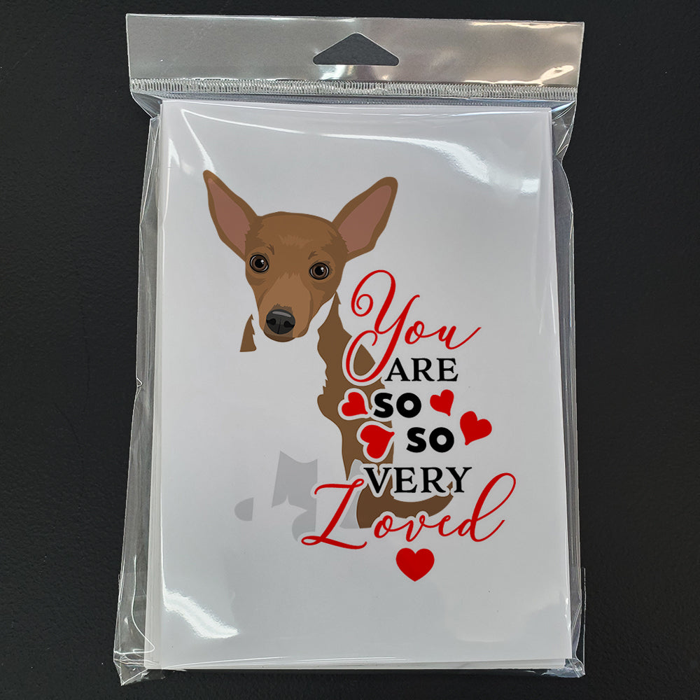 Chihuahua Chocolate and White #1 so Loved Greeting Cards and Envelopes Pack of 8 - the-store.com