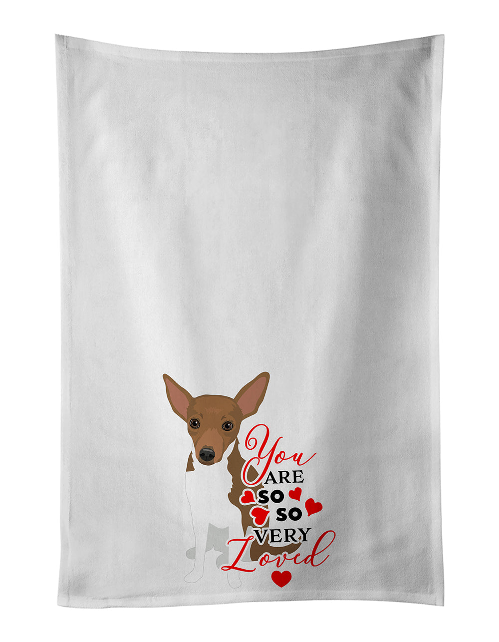Buy this Chihuahua Chocolate and White #1 so Loved White Kitchen Towel Set of 2