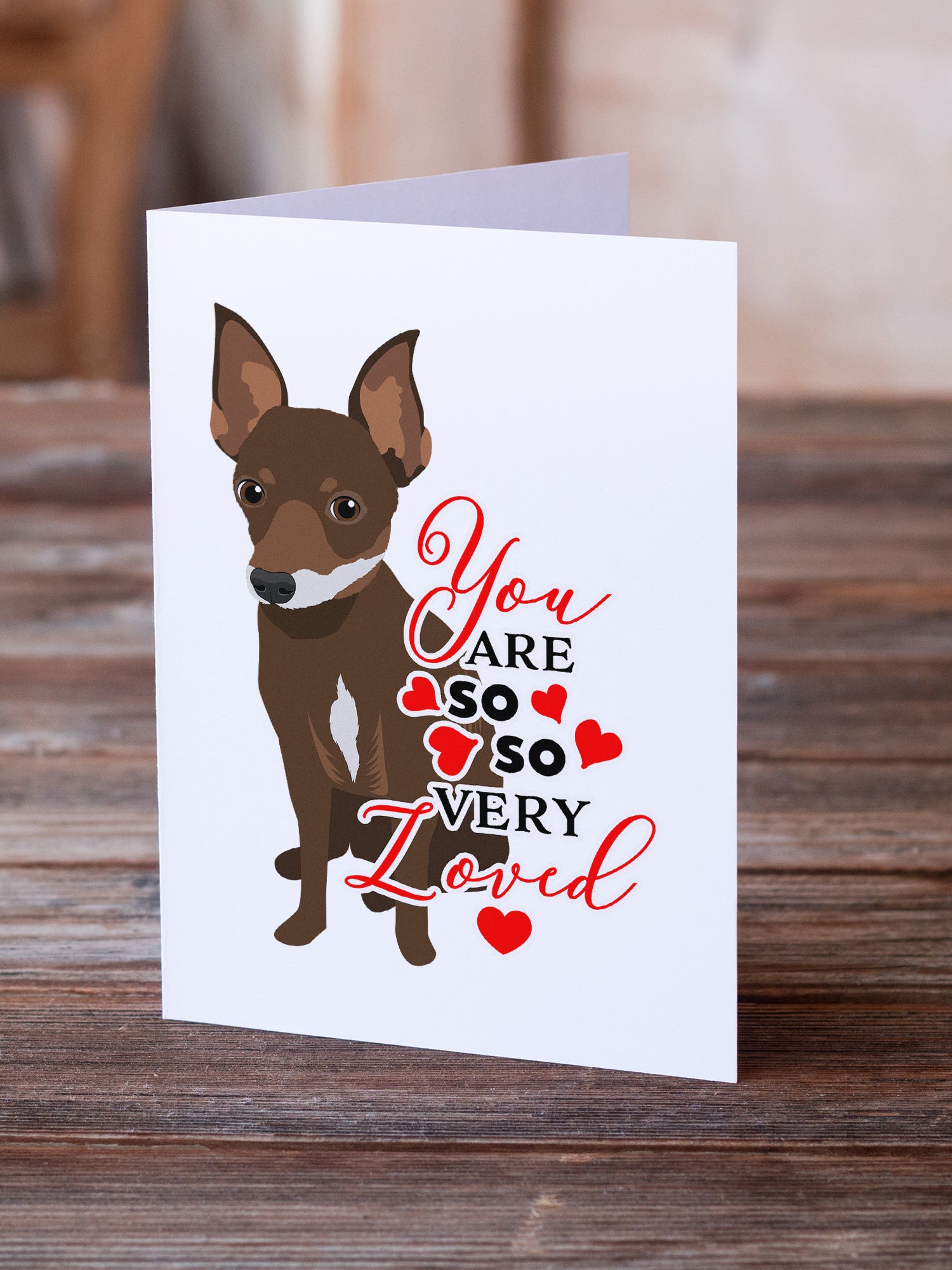 Buy this Chihuahua Chocolate and White #2 so Loved Greeting Cards and Envelopes Pack of 8