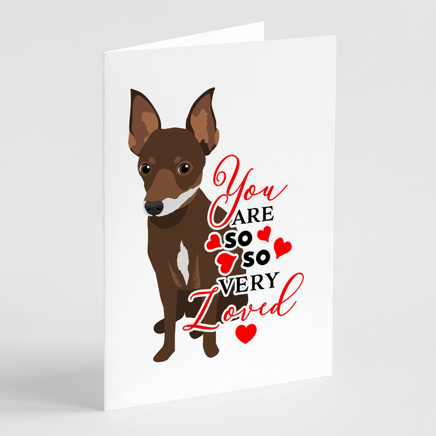 Buy this Chihuahua Chocolate and White #2 so Loved Greeting Cards and Envelopes Pack of 8
