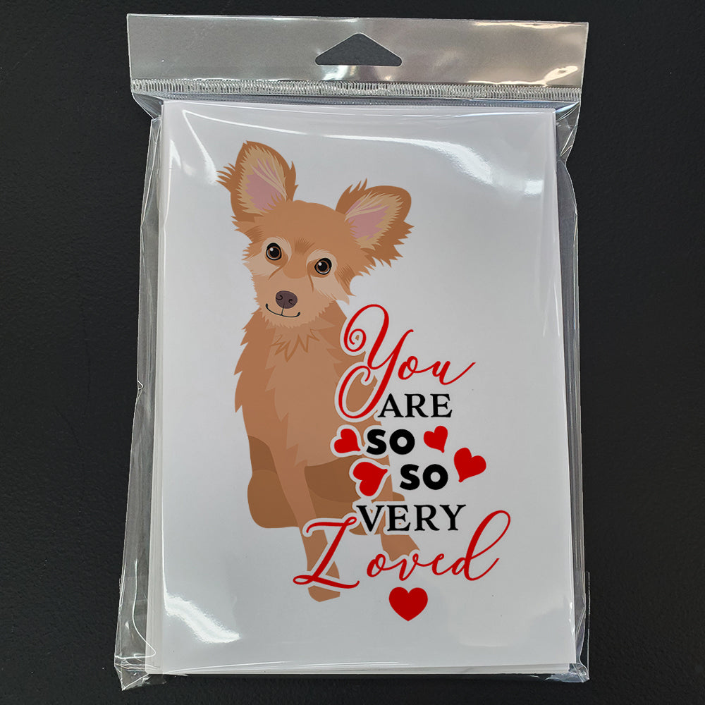 Chihuahua Fawn so Loved Greeting Cards and Envelopes Pack of 8 - the-store.com