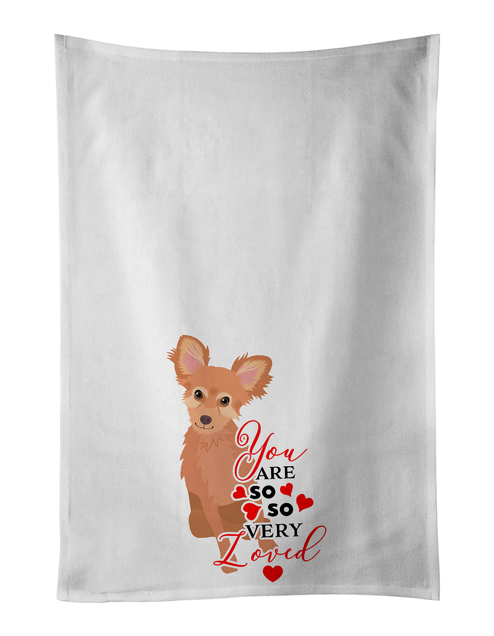 Buy this Chihuahua Fawn so Loved White Kitchen Towel Set of 2