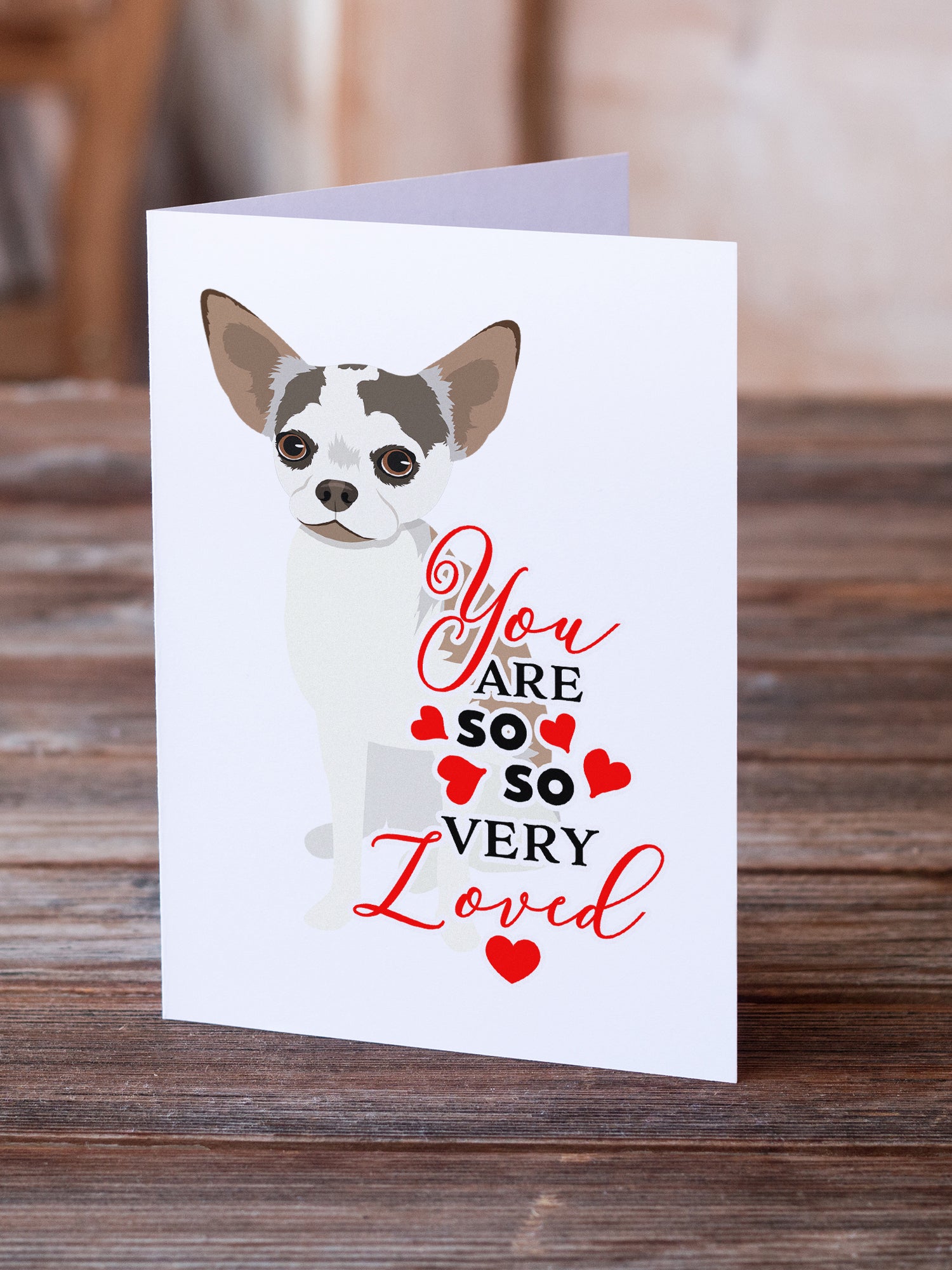 Chihuahua Merle so Loved Greeting Cards and Envelopes Pack of 8 - the-store.com