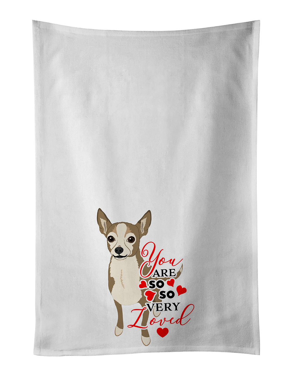 Buy this Chihuahua Silver and Tan so Loved White Kitchen Towel Set of 2