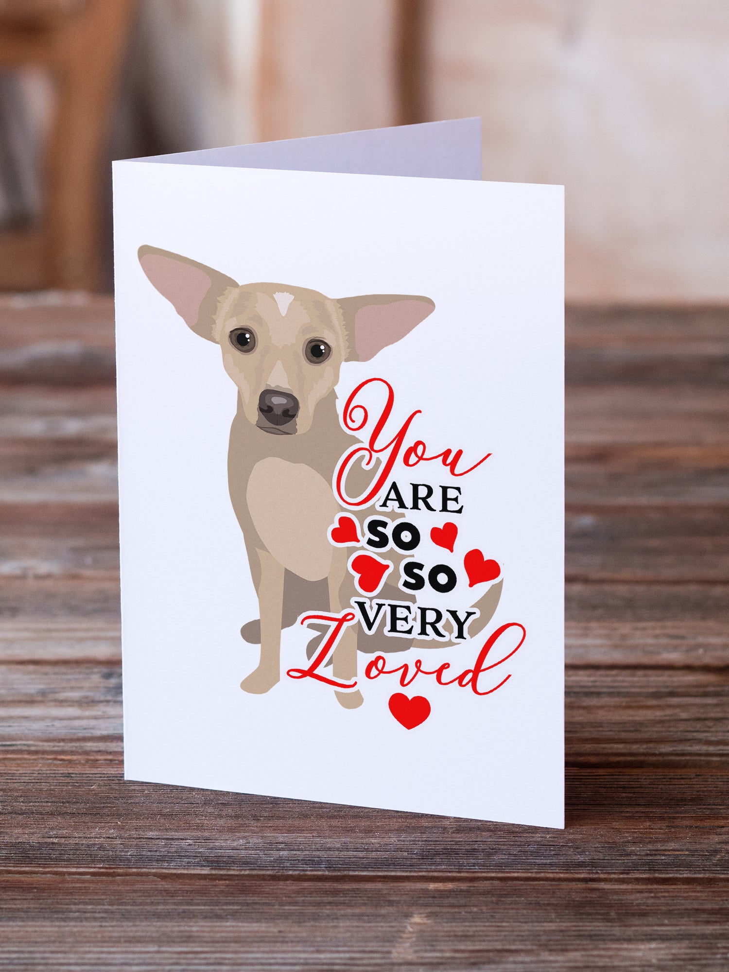 Chihuahua Silver so Loved Greeting Cards and Envelopes Pack of 8 - the-store.com