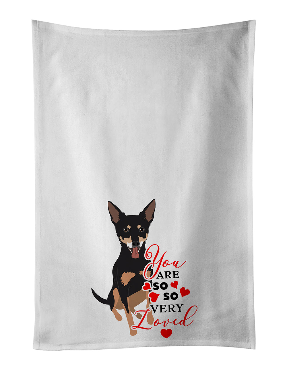 Buy this Chihuahua Tricolor #1 so Loved White Kitchen Towel Set of 2