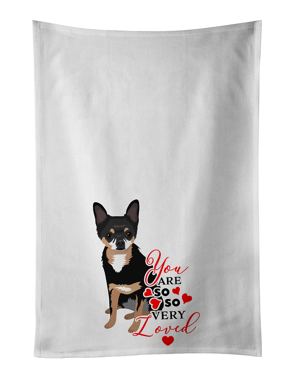 Buy this Chihuahua Tricolor #2 so Loved White Kitchen Towel Set of 2