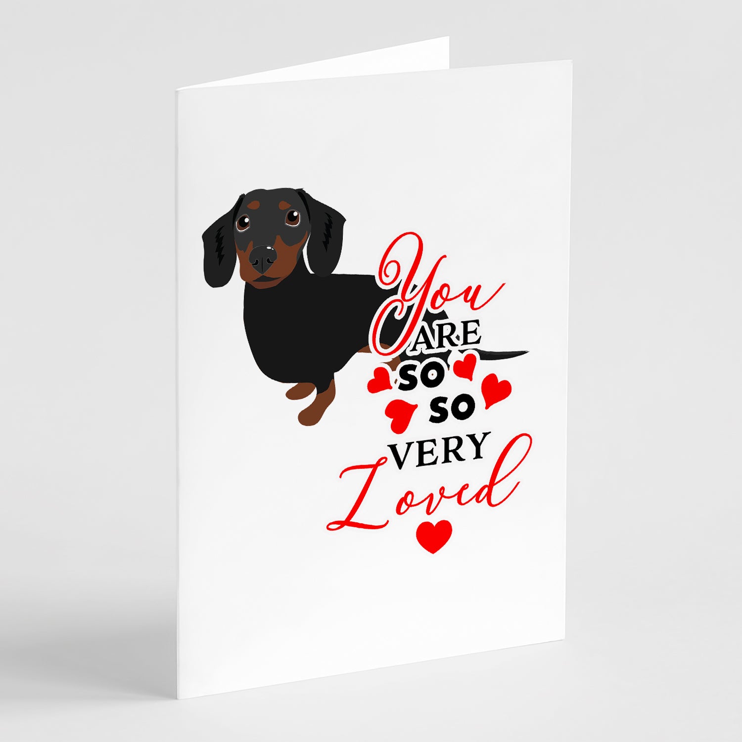 Buy this Dachshund Black and Tan #1so Loved Greeting Cards and Envelopes Pack of 8
