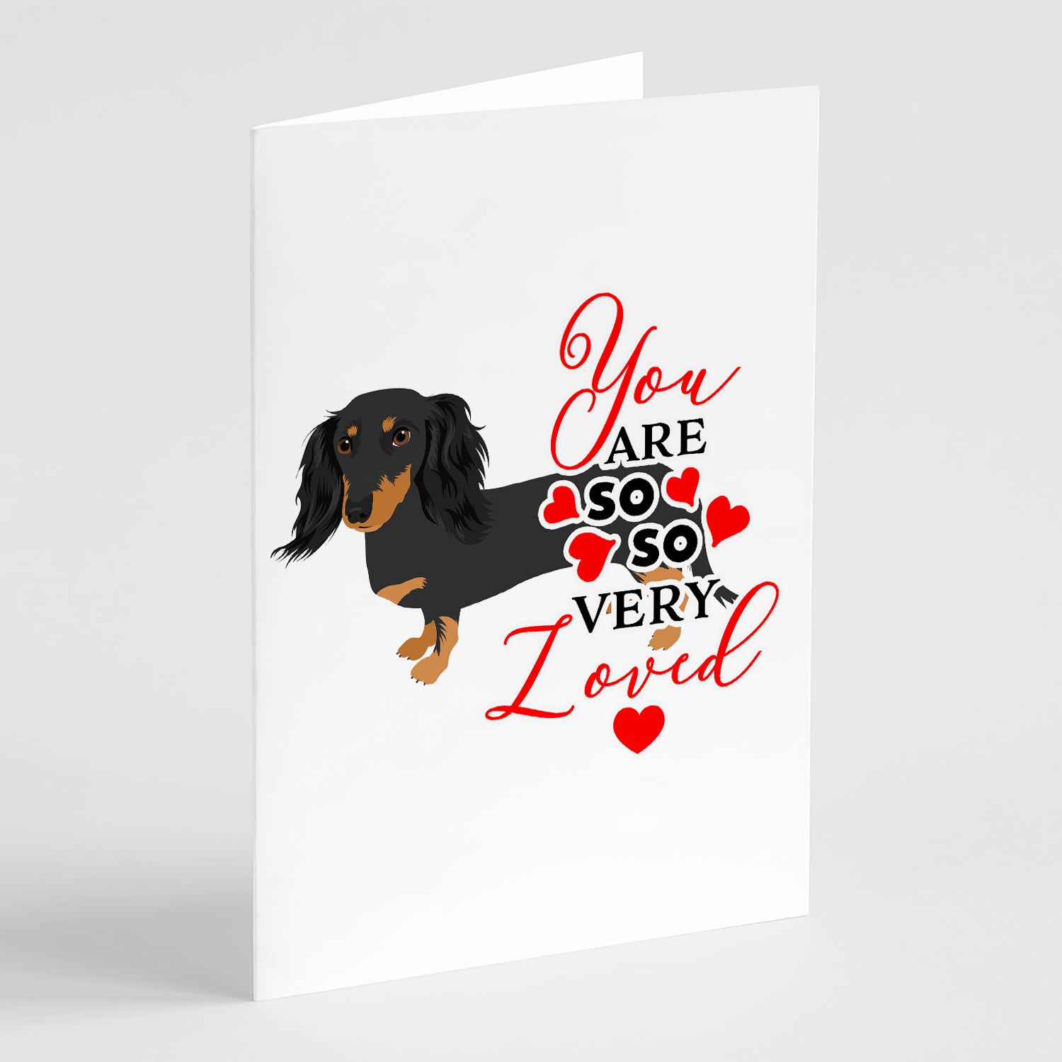 Buy this Dachshund Black and Tan #2 so Loved Greeting Cards and Envelopes Pack of 8